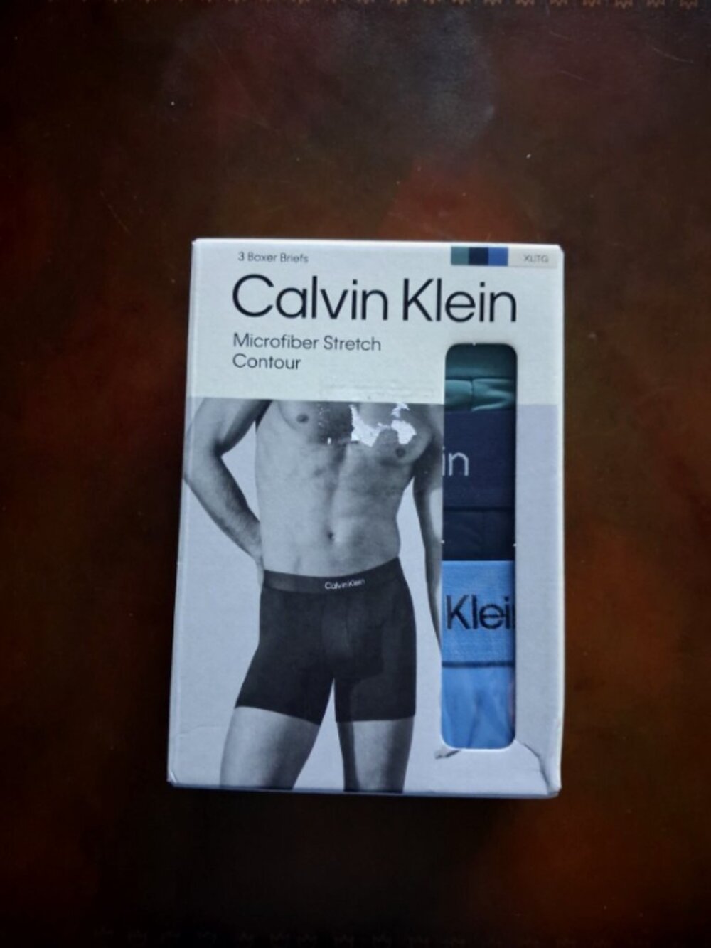 Calvin Klein Mens Boxer Briefs size XL Microfiber Stretch 3-Pack Logo Waistband